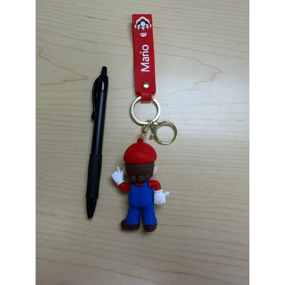 Super Mario 3D Figure Keychain Red Wrist Strap Bag Charm Video Game Accessory - Picture 3 of 3